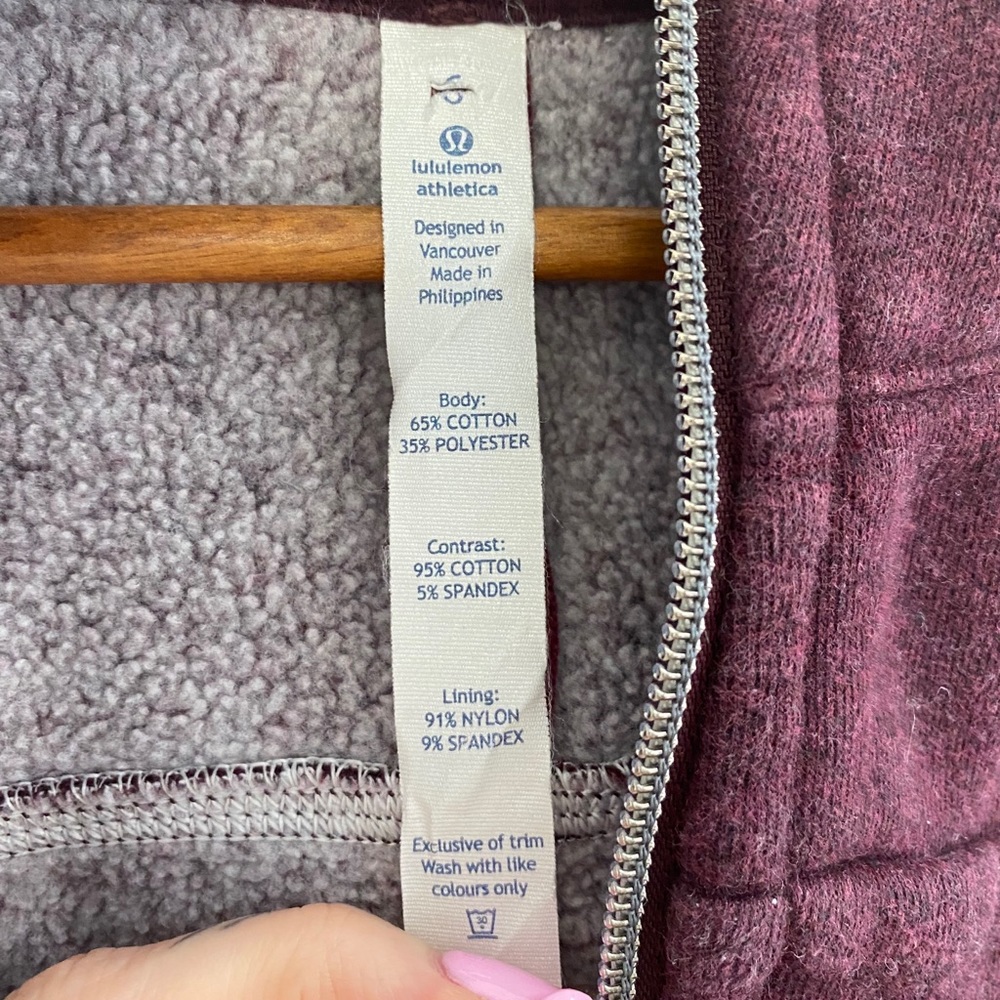 LULULEMON Scuba Hoodie Heathered Bordeaux Drama - Picture 7 of 8